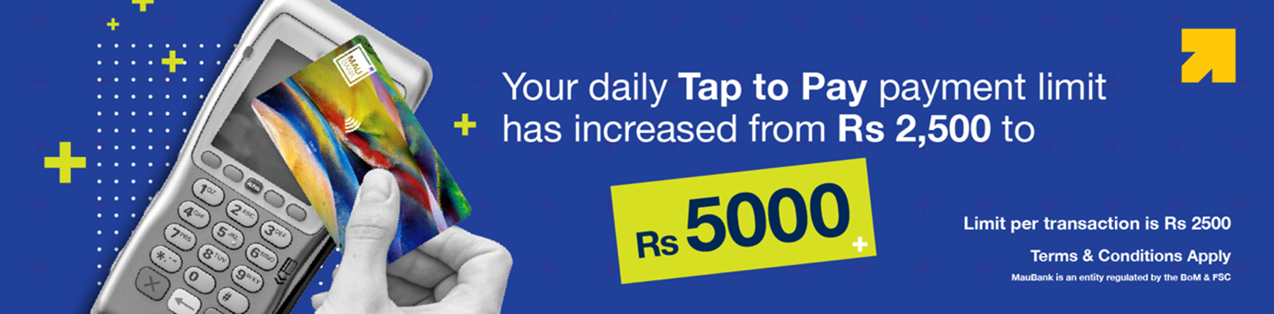 COMMUNIQUE – Contactless Payment Limit Increased to Rs 5,000