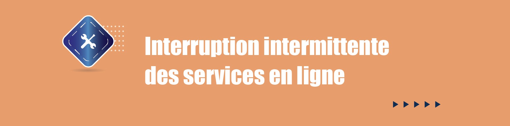 COMMUNIQUE – Interruption intermittente des services en ligne